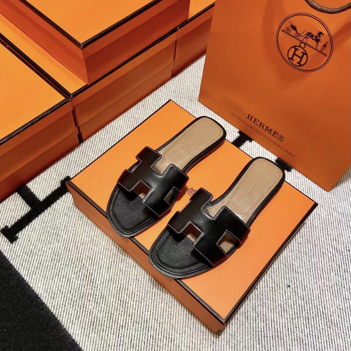 에르메스 올수공 오란 슬리퍼 샌들 스위프트 18